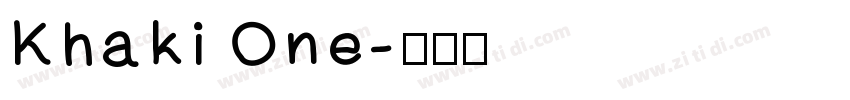 Khaki One字体转换